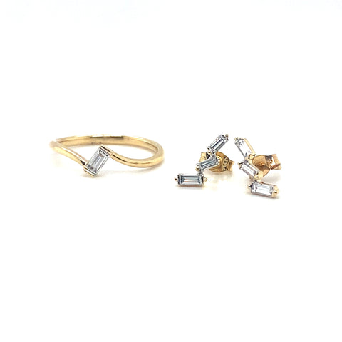 TWIGS DIAGONAL RING -  Paddington Jeweller - Ojco