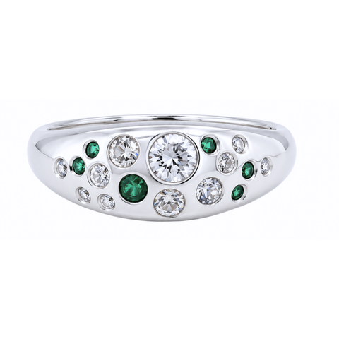 Robyn - Custom Made Platinum Galaxy Ring