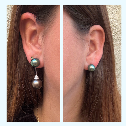 Marion Pearl Drop Earrings – Custom Made -  Paddington Jeweller - Ojco