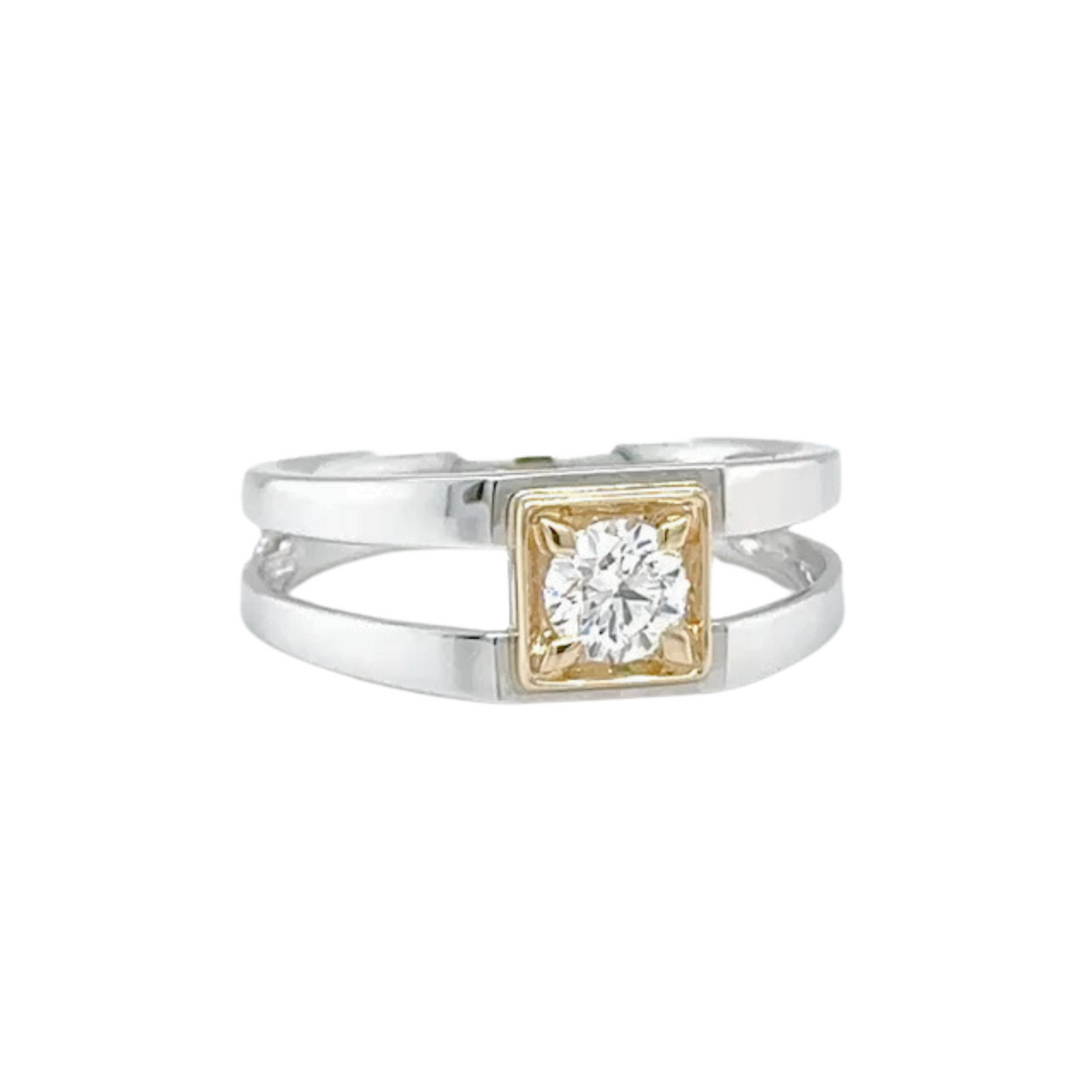 Brian – Gold Geometric Diamond Ring -  Paddington Jeweller - Ojco