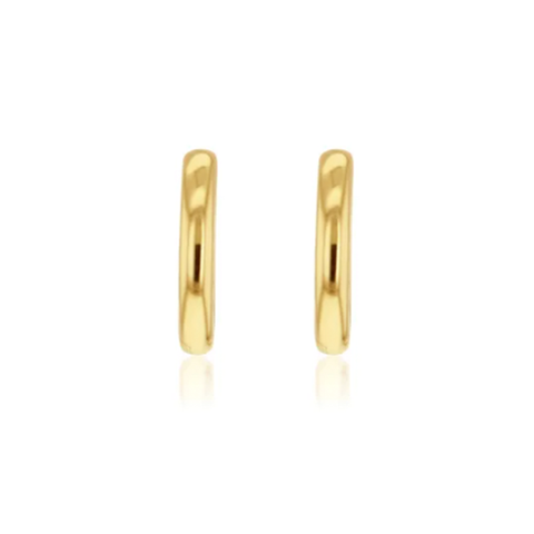 Plain Domed Huggie 12x2.3MM -  Paddington Jeweller - Ojco
