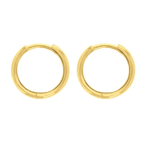 Plain Domed Huggie 12x2.3MM -  Paddington Jeweller - Ojco