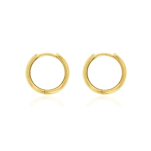 Plain Domed Huggie 10x3.7MM -  Paddington Jeweller - Ojco