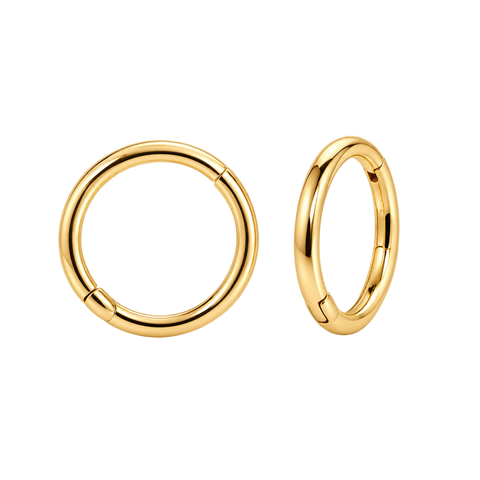 18kt gold 10mm sleeper earrings