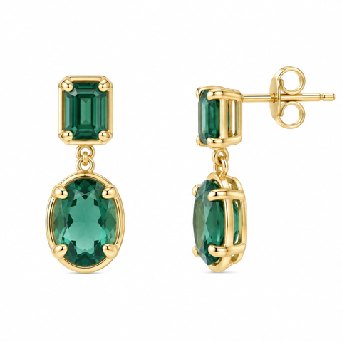 Marlee – Gemstone Drop Earrings in 9ct Yellow Gold