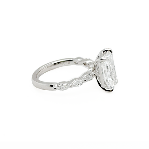 Handcrafted bespoke engagement ring in precious metal