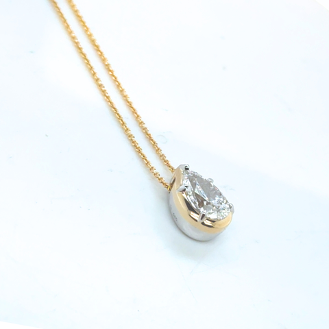 Norse Iðunn - Pear Cut Diamond Slider Pendant