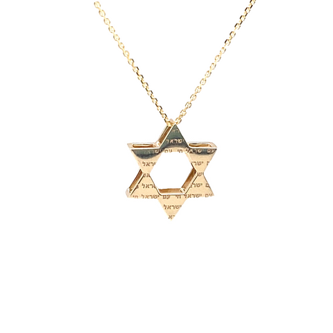 Double Plain Star of David Pendant -  Paddington Jeweller - Ojco