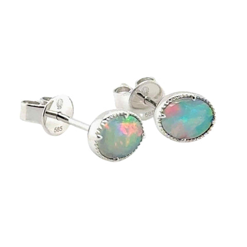 Boho Opal - Oval Earring