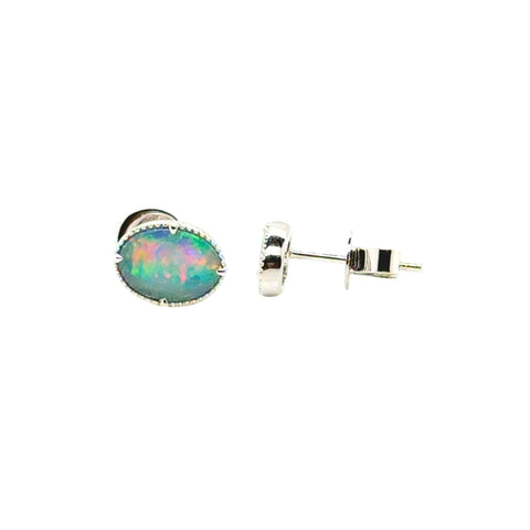 Boho Opal - Oval Earring