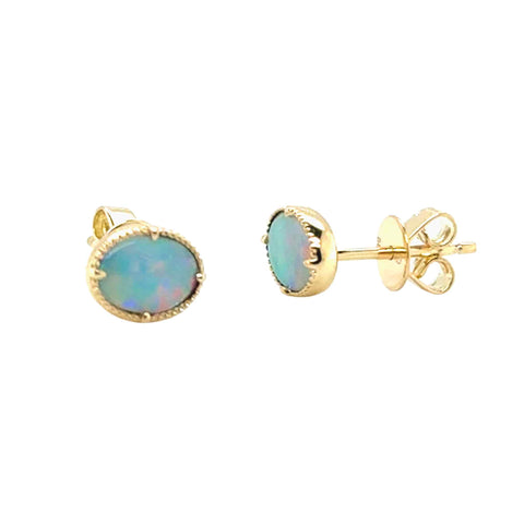 Boho Opal - Oval Earring