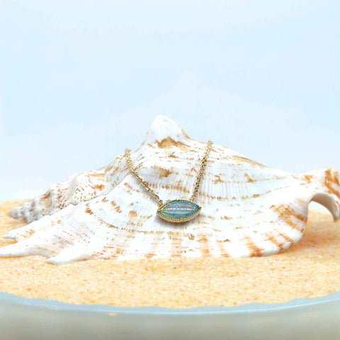 Boho Opal Marquise Necklace