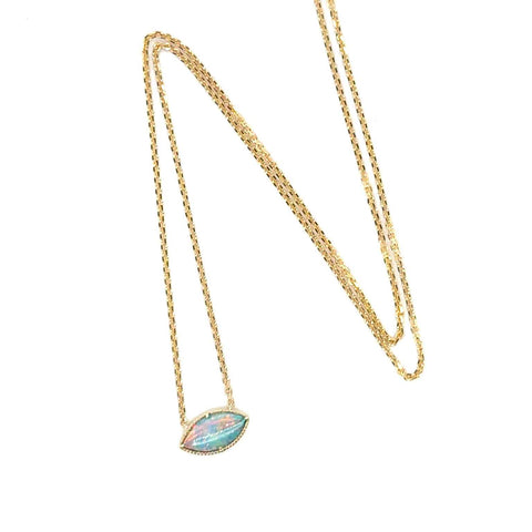 Boho Opal Marquise Necklace