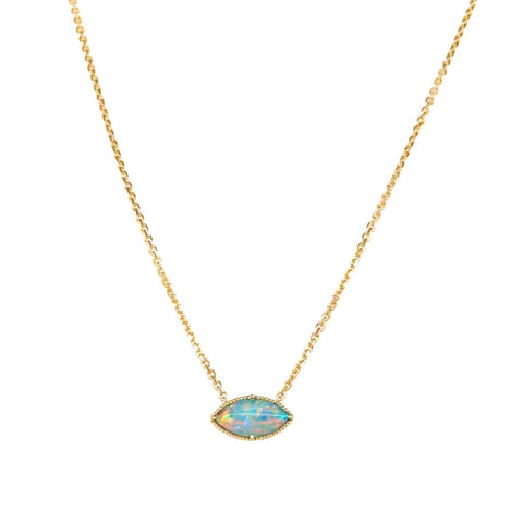 Boho Opal Marquise Necklace