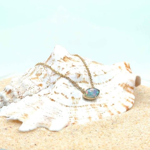 Boho Opal Marquise Necklace