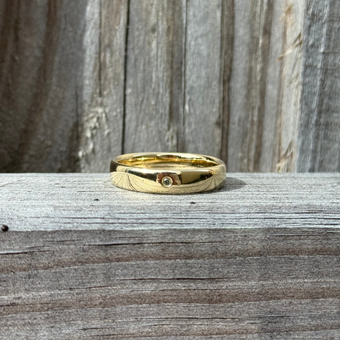 Andre – Custom Green Sapphire Wedding Band
