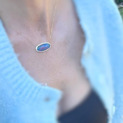 Bella & Edwina custom opal necklaces