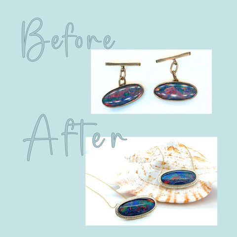 Bella & Edwina custom opal necklaces