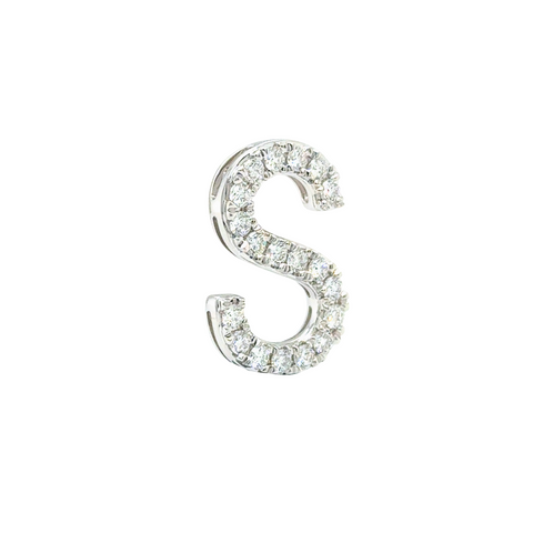 Saray – Custom Diamond “S” Necklace -  Paddington Jeweller - Ojco
