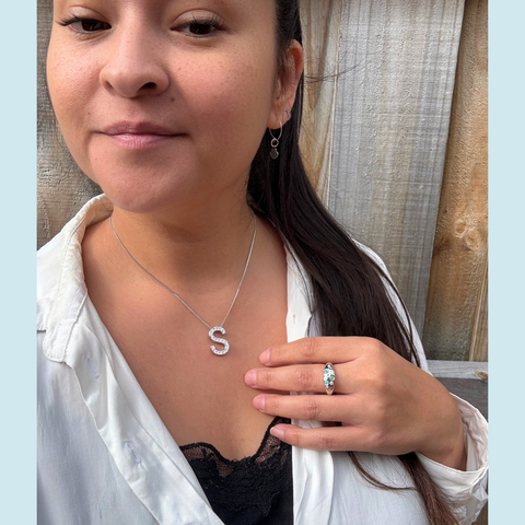 Saray – Custom Diamond “S” Necklace -  Paddington Jeweller - Ojco