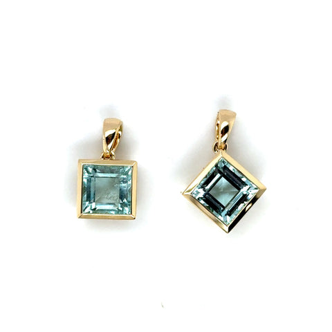 Kaylee – Custom Aquamarine Pendant Set