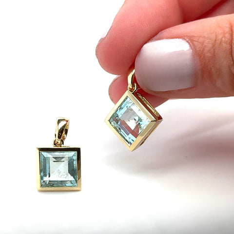 Kaylee – Custom Aquamarine Pendant Set