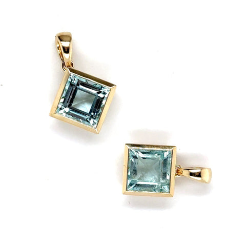 Kaylee – Custom Aquamarine Pendant Set