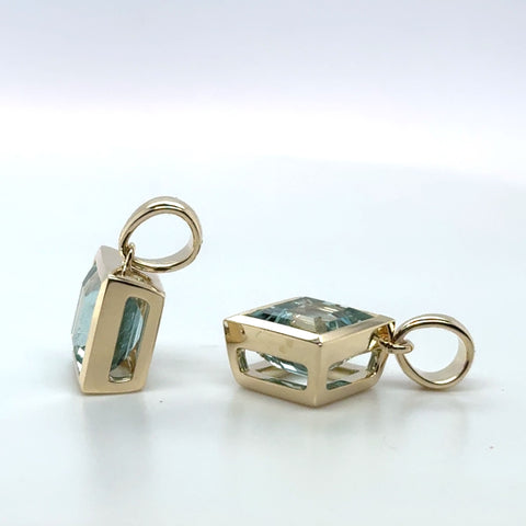 Kaylee – Custom Aquamarine Pendant Set