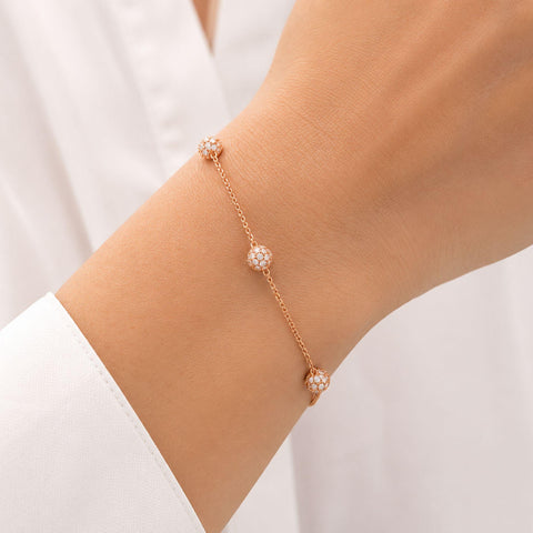 Vicki Custom Diamond Pavé Ball Bracelet