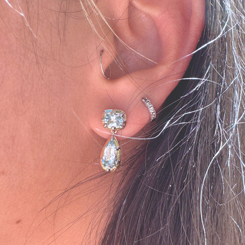 Amora - Aquamarine Drop Earrings