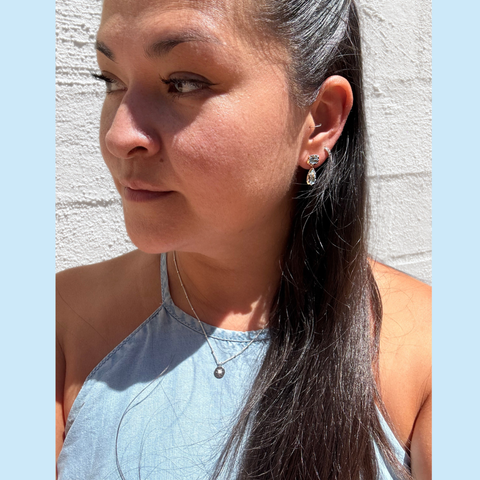 Amora - Aquamarine Drop Earrings