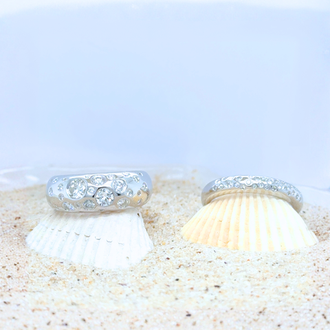 hammer set diamond ring custom design