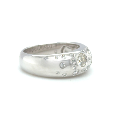 hammer set diamond ring custom design