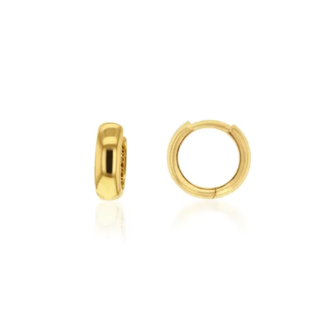 Plain Domed Huggie 8x3.5MM -  Paddington Jeweller - Ojco
