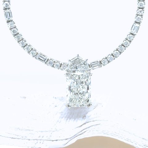 Diamond enhancer pendant layered on necklace – Paddington Jeweller