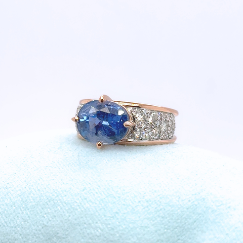 bespoke sapphire ring heirloom redesign