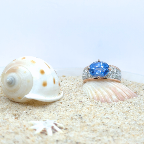 bespoke sapphire ring heirloom redesign