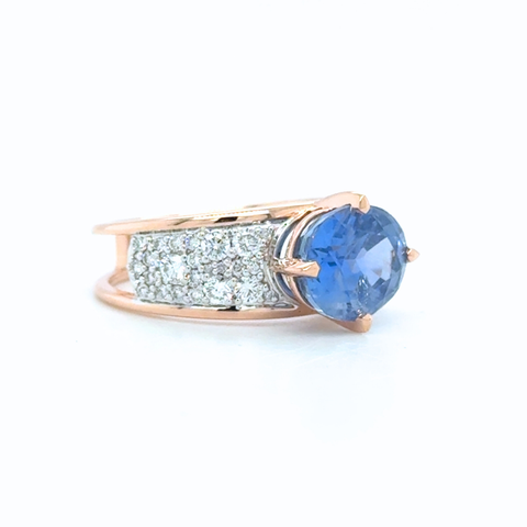 custom sapphire ring oval ceylon sapphire diamond