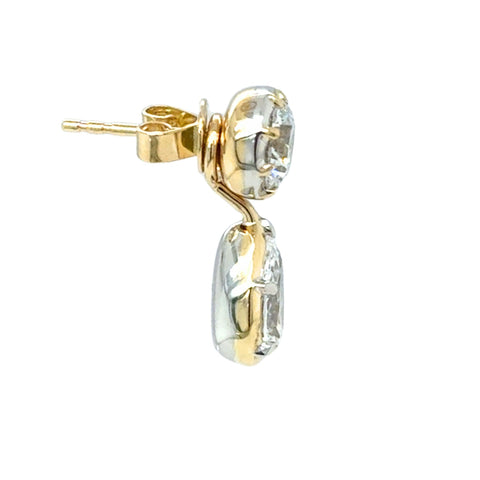 Norse Iðunn - Pear Cut Diamond Earrings