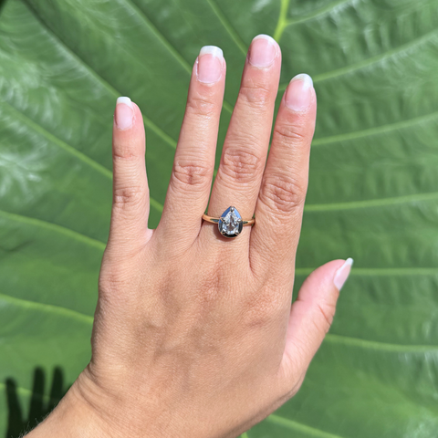 Felicity T - Custom Pear Diamond Ring -  Paddington Jeweller - Ojco