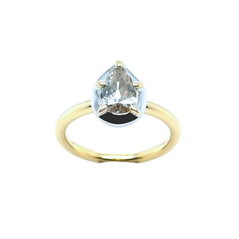 Felicity T - Custom Pear Diamond Ring -  Paddington Jeweller - Ojco