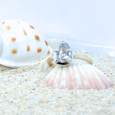 Felicity T - Custom Pear Diamond Ring -  Paddington Jeweller - Ojco