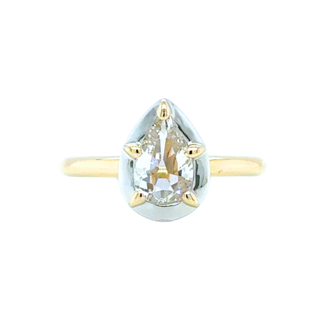 Felicity T - Custom Pear Diamond Ring -  Paddington Jeweller - Ojco