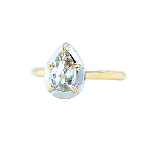 Felicity T - Custom Pear Diamond Ring -  Paddington Jeweller - Ojco