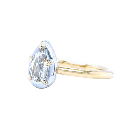 Felicity T - Custom Pear Diamond Ring -  Paddington Jeweller - Ojco