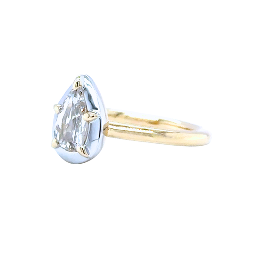 Felicity T - Custom Pear Diamond Ring -  Paddington Jeweller - Ojco