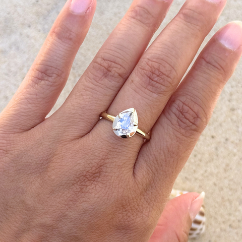 Felicity T - Custom Pear Diamond Ring -  Paddington Jeweller - Ojco