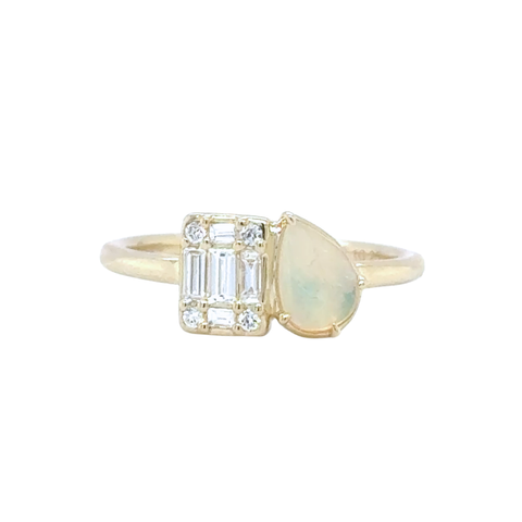 custom opal and diamond ring toi et moi design