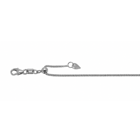 FOXTAIL CHAIN ADJUSTABLE - 1MM - 47/52CM -  Paddington Jeweller - Ojco