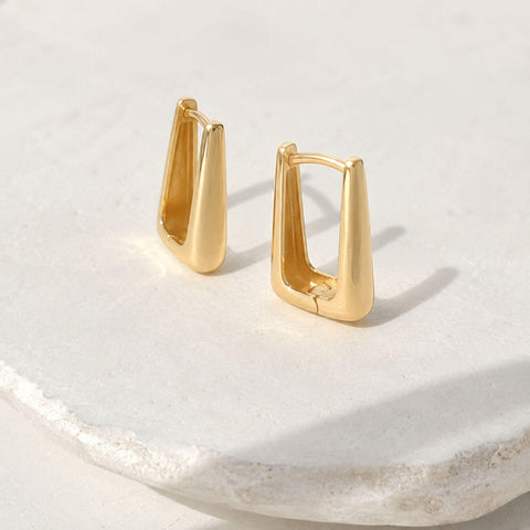 Avianna Rectangular Huggie Earrings
